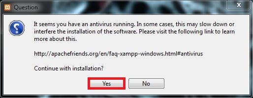 3 برنامج مكافحة الفيروسات يعمل برنامج XAMPP