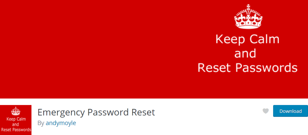 Emergency Password Reset wordpress plugin