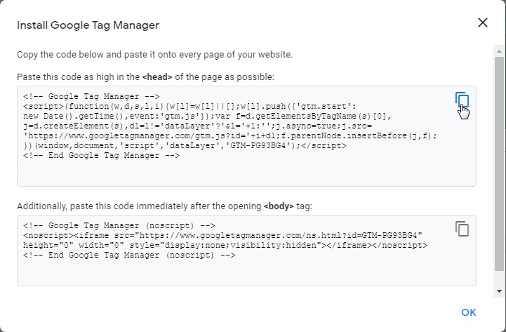 12 4 – إثبات ملكية موقع ووردبريس بطريقة Google Tag Manager