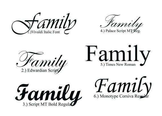 family fonts
