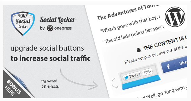 إضافة OnePress Social Locker