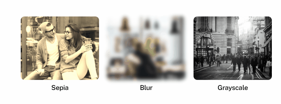 مرشحات الصور image filters - speia-blur-grayscale