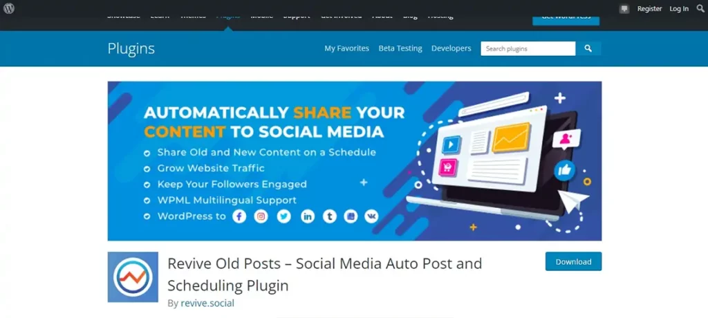Revive Old Posts – Social Media Auto Post and Scheduling Plugin – WordPress plugin   WordPress.org