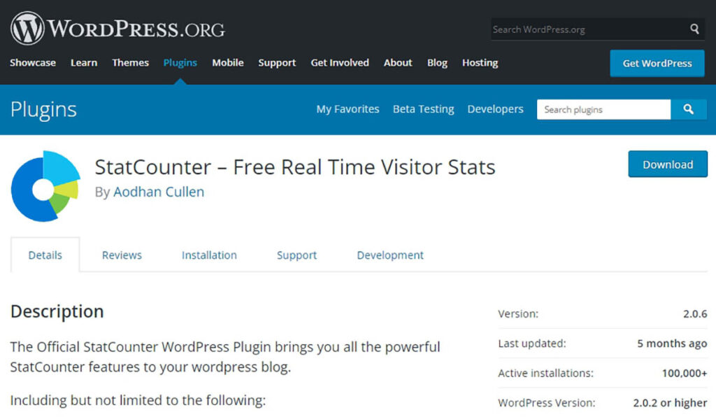 إضافة Statcounter اضافات ووردبريس لتحليلات الموقع