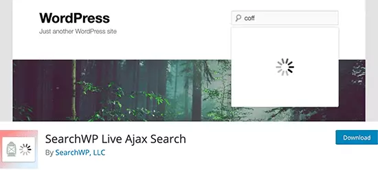 4. المكون الإضافي SearchWP Ajax Live