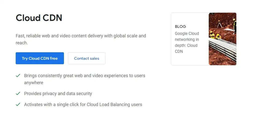 10. شركة Google Cloud CDN
