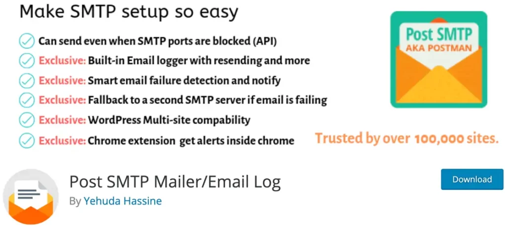 4. إضافة Post SMTP Mailer/ Email Log
