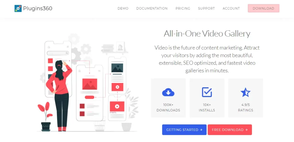 4. إضافة All-in-One Video Gallery