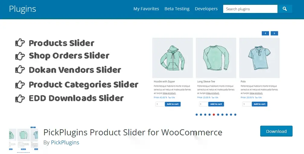 إضافة PickPlugins Product Slider