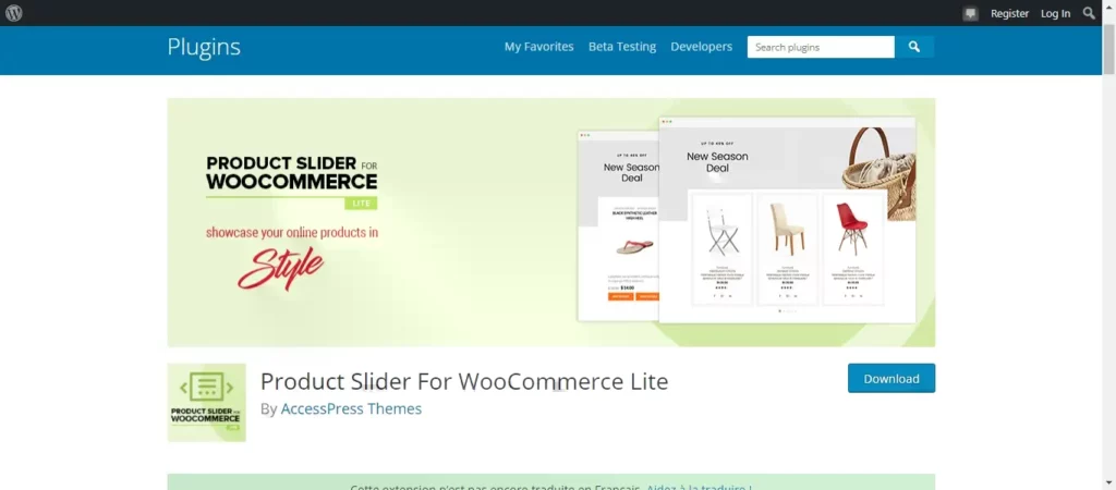 إضافة Product Slider WooCommerce Lite