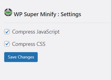 خيارات إضافة تسريع موقع الووردبريس WP Super Minify
