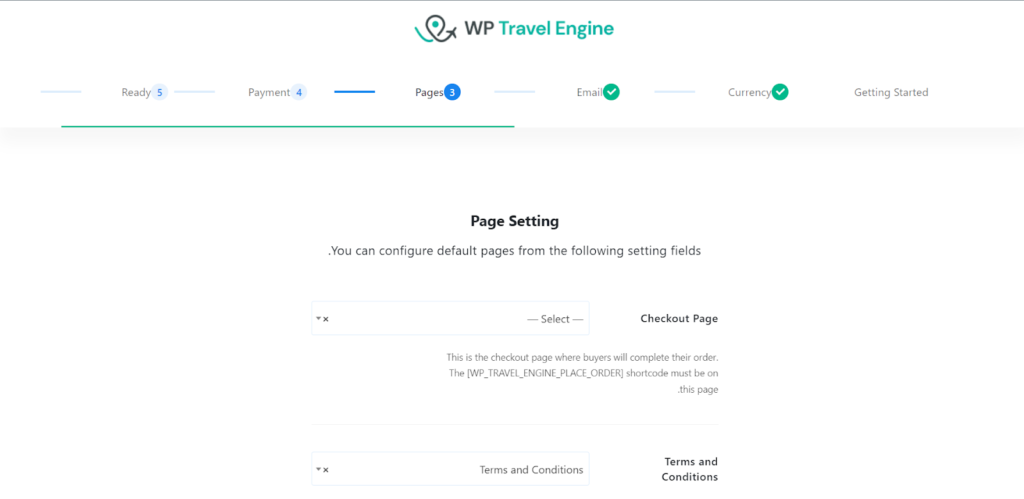 14 - إعداد الصفحات الرئيسية على إضافة WP Travel Engine